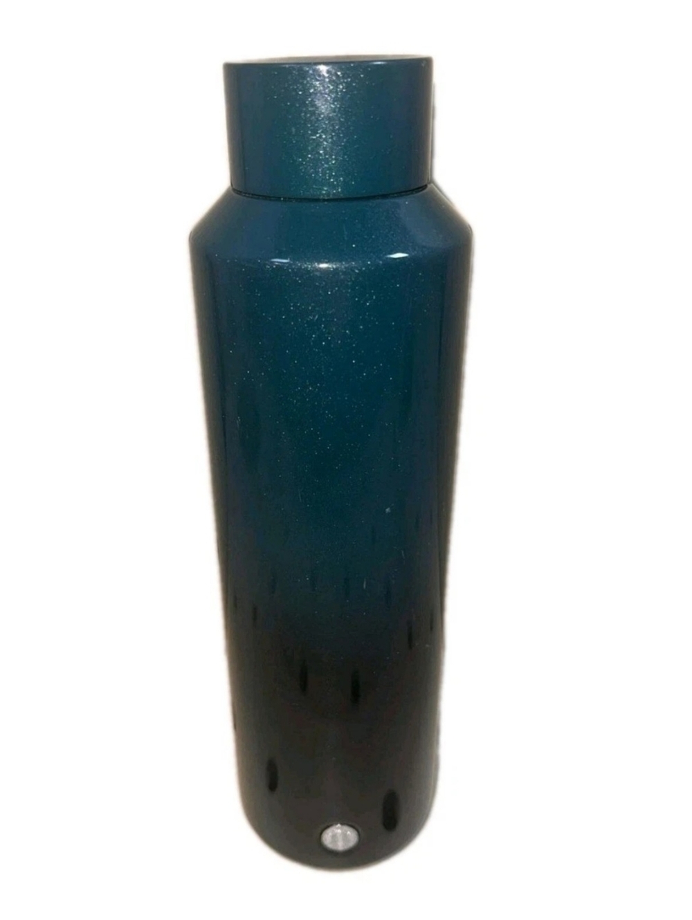 STARBUCKS Exclusive 20oz Glitter Teal to Black Ombré Steel Water Bottle Hot Cold
